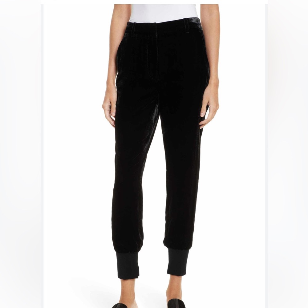 3.1 Phillip Lim Black Velvet Joggers 2 NWT